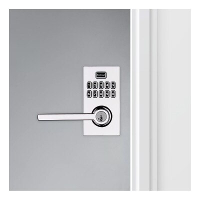 Kwikset SmartCode 917 Series Electronic Halifax Lever, Polished Chrome
